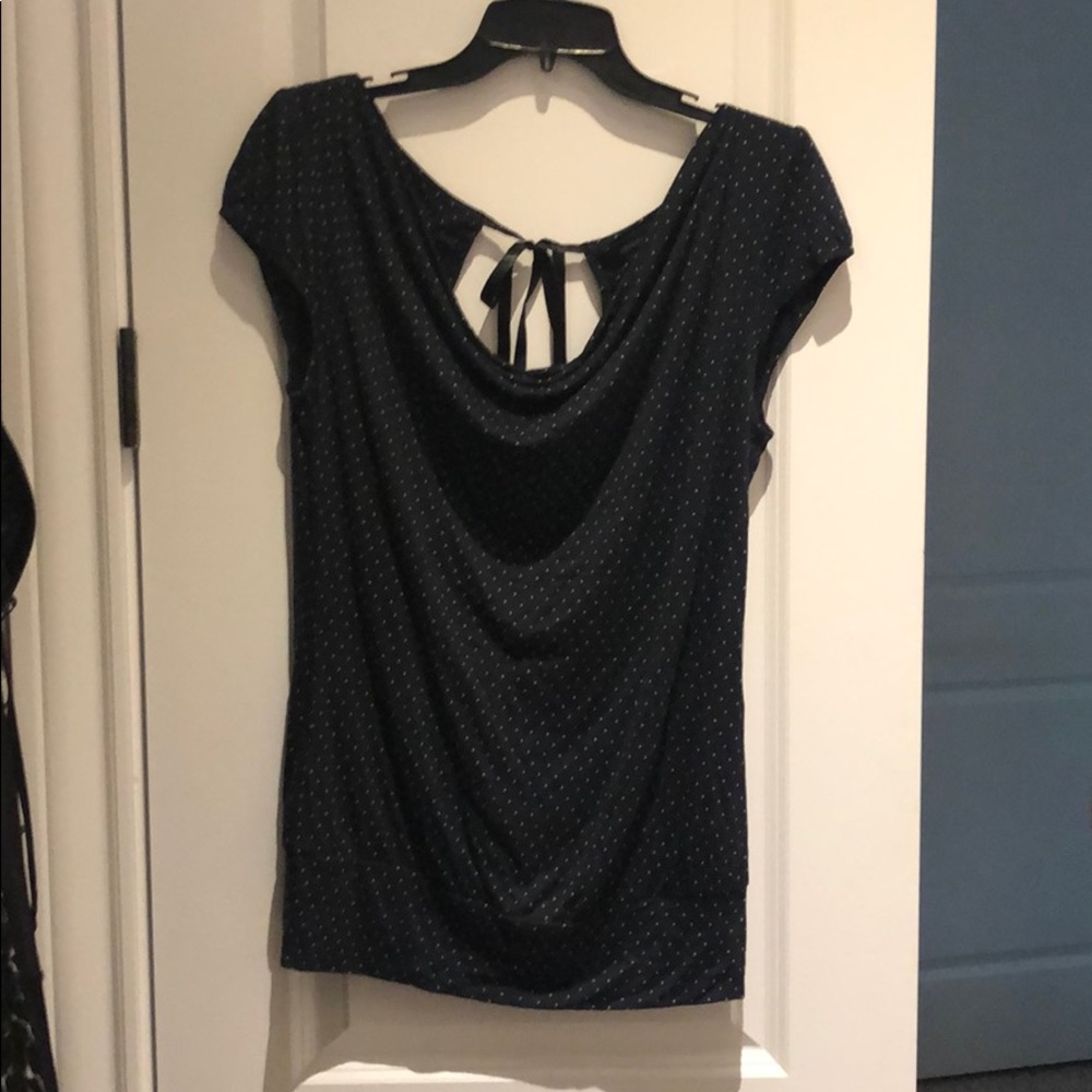 Express open back cowl neck top
